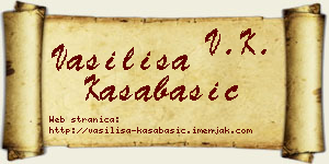 Vasilisa Kasabašić vizit kartica